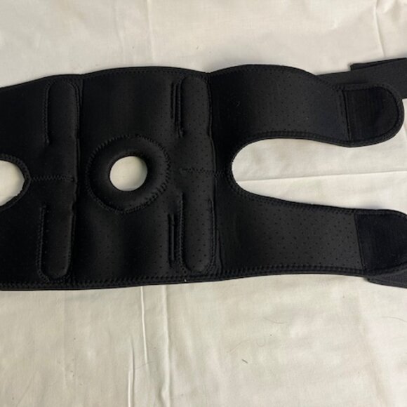 Hinged Knee Brace Wrap around adjustable, Black One Size Fits Most L/XL - Picture 2 of 2
